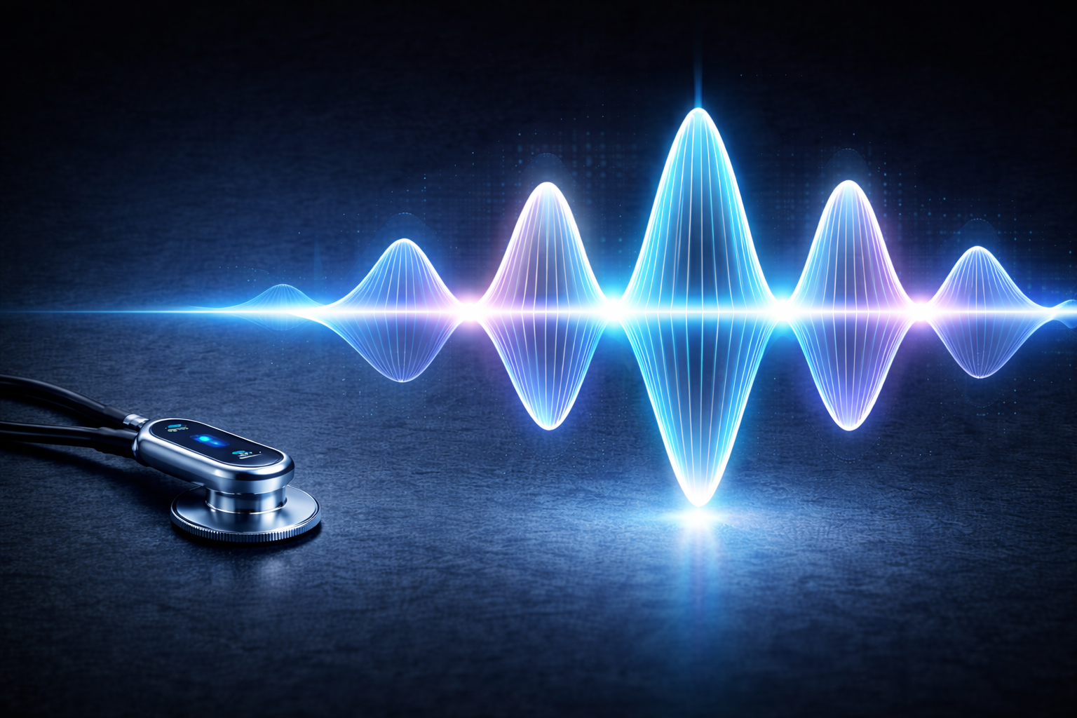 iClinic Voice AI - Stethoscope with audio waveform